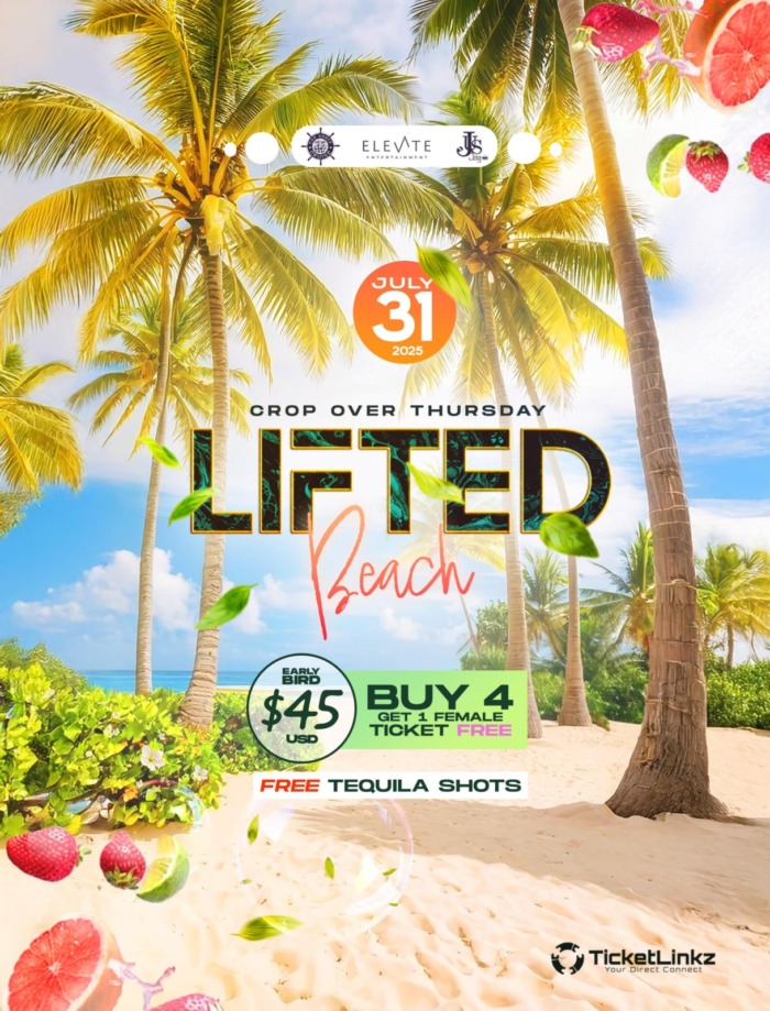 Elevate Events x Jus Jay x Booze Cruise: Lifted - Beach